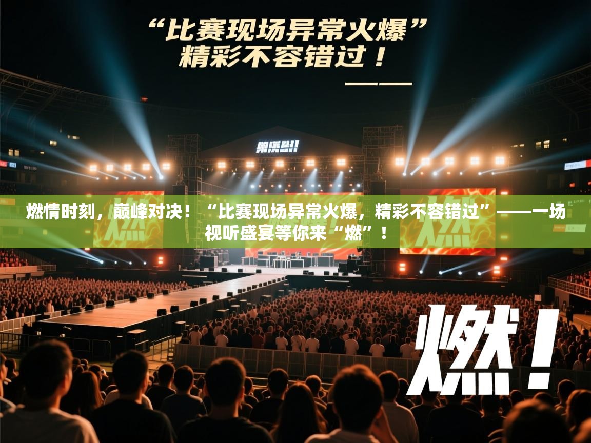 燃情时刻,巅峰对决!“比赛现场异常火爆,精彩不容错过”——一场视听盛宴等你来“燃”! 第1张