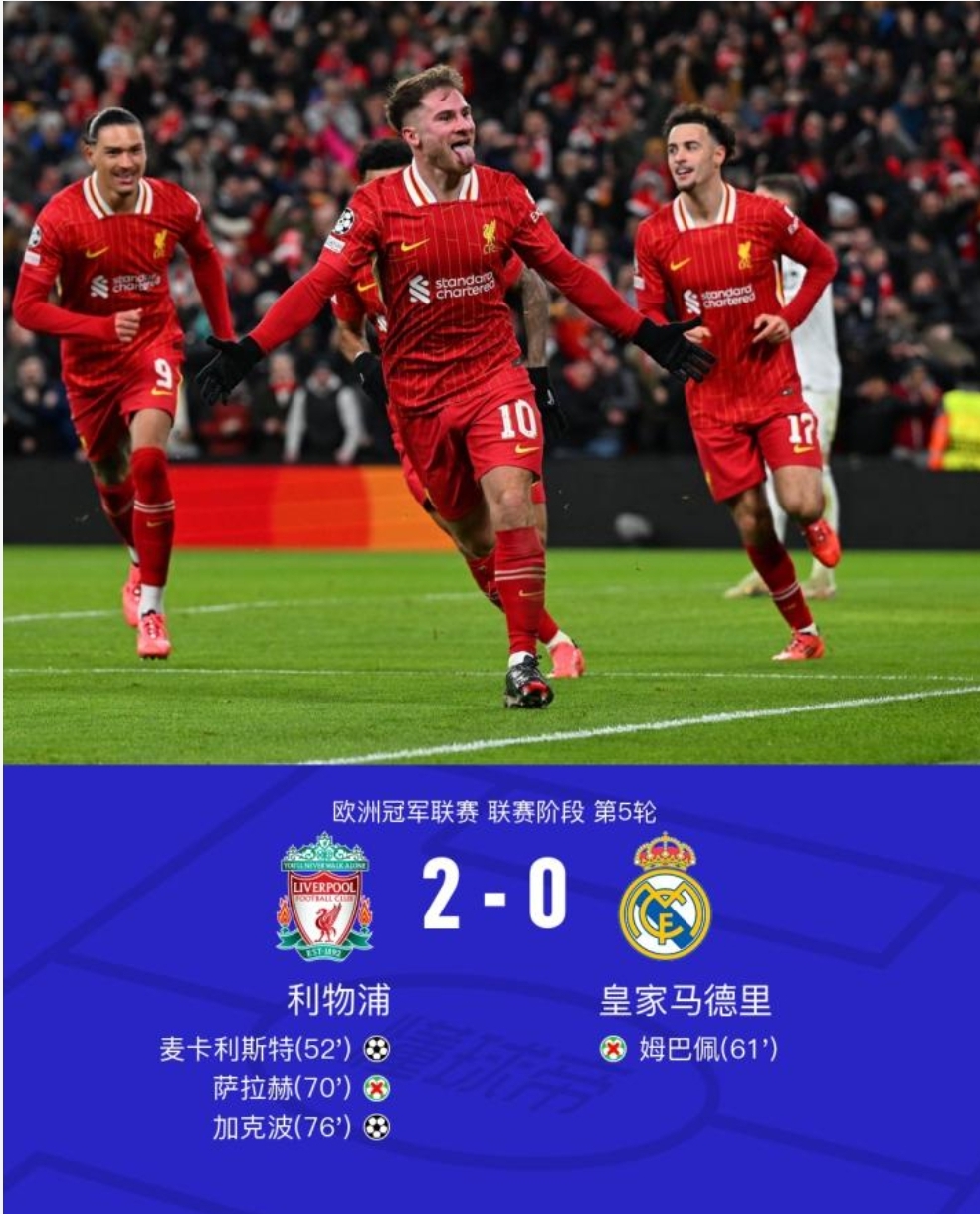 利物浦五连胜！梅开二度封神，领跑英超积分榜